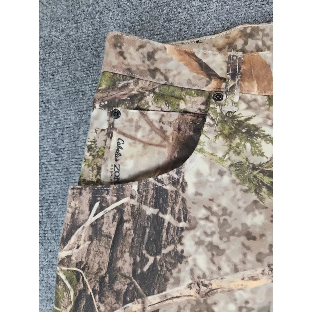 Cabela's ZONZ Woodlands Mens 34 Reg Camouflage Cargo Hunting Pants 1493